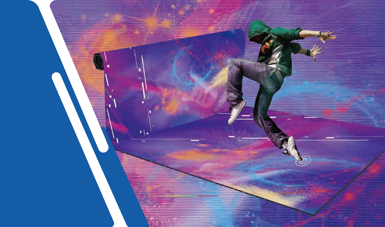 BM magic-carpet LED display — Construction and format